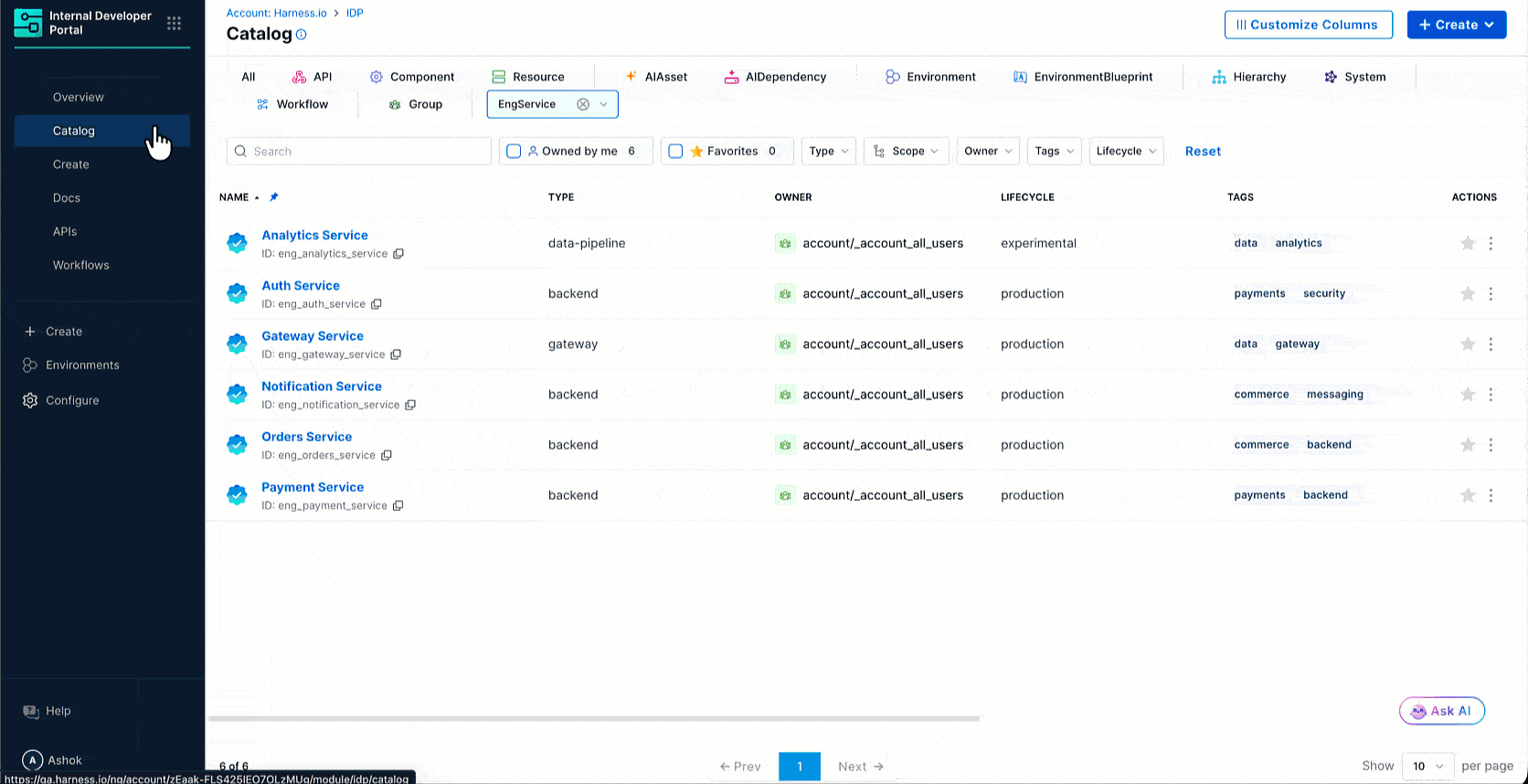 Entity Inspector showing ingested properties