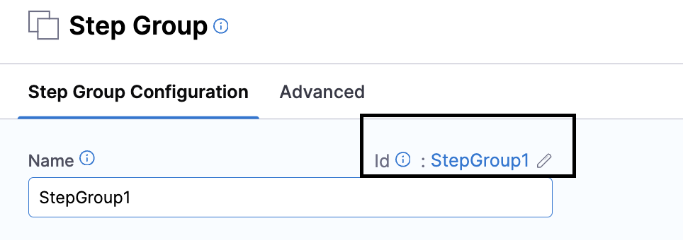 Click to view full size image Expression showing step group reference syntax