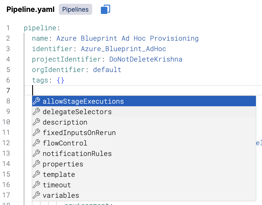 Click to view full size image Autocomplete suggestions on a blank line