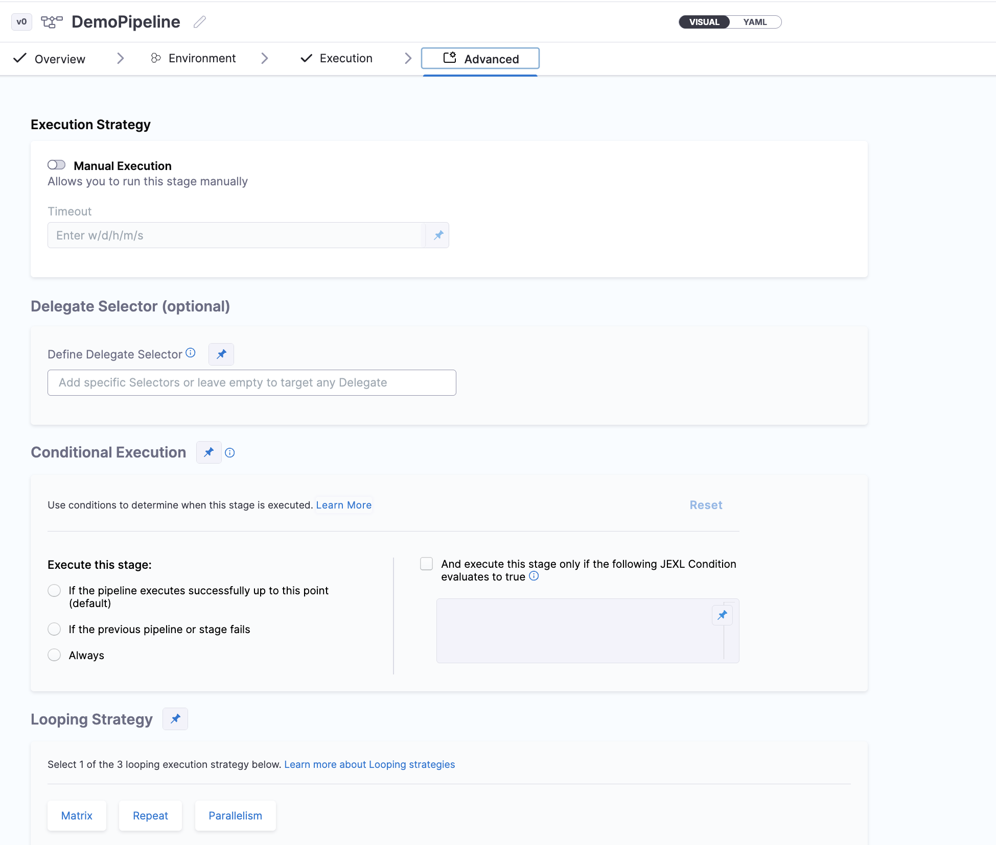Click to view full size image pipeline advanced tab