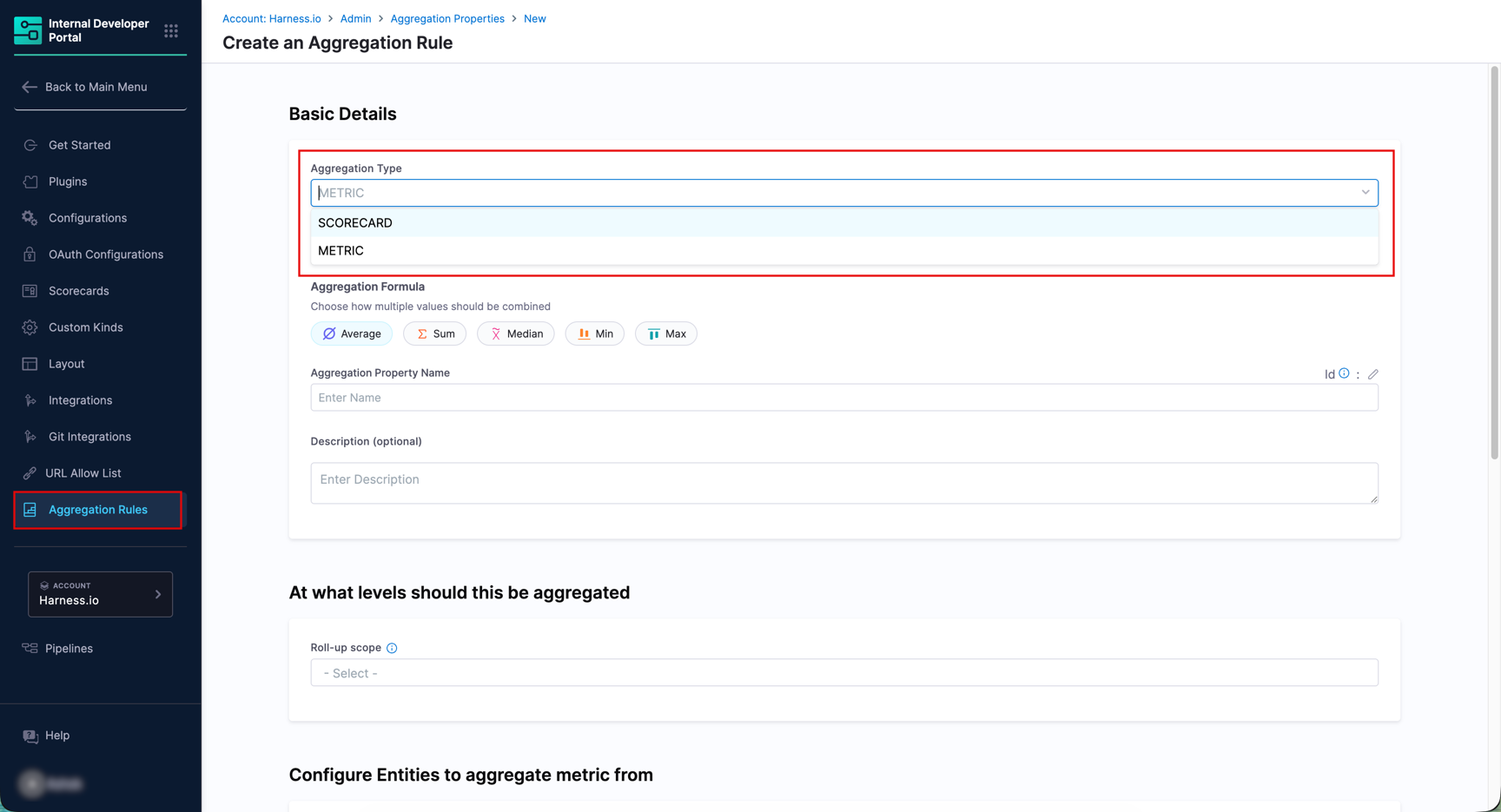 Aggregation Support for Scorecards