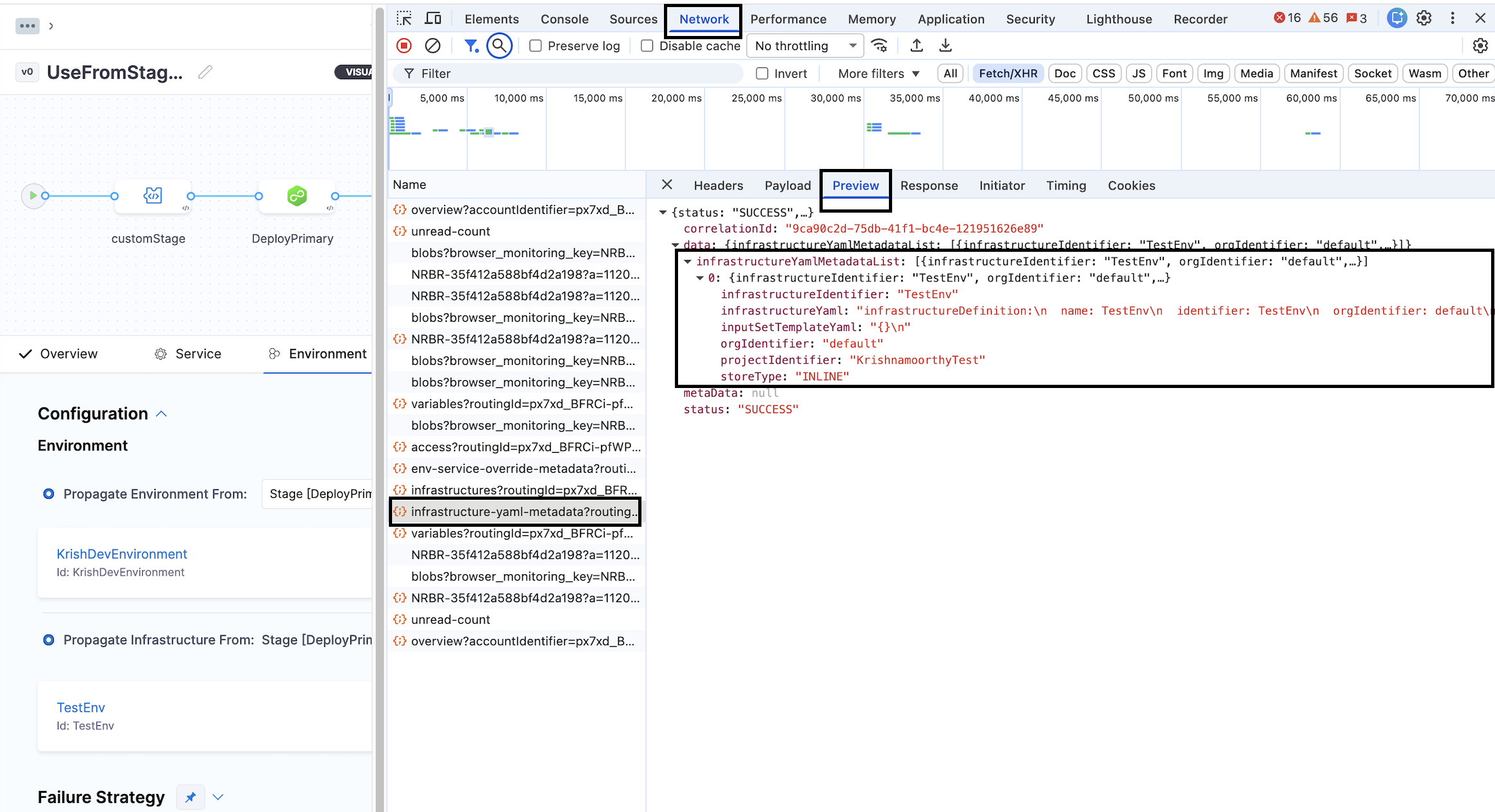 Click to view full size image Inspecting schema metadata in Chrome DevTools